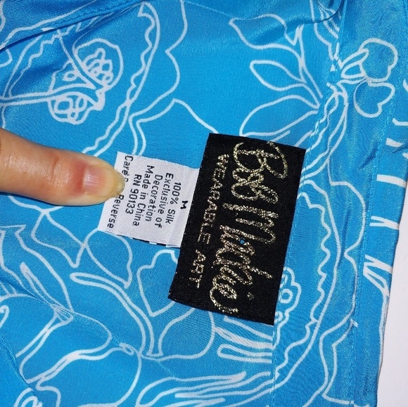 Vintage 80's Bob Mackie Silk Blouse M - Picture 6 of 8